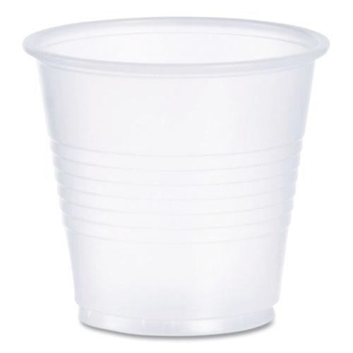 High-Impact Polystyrene Cold Cups, 3.5 oz, Translucent, 100 Cups/Sleeve, 25 Sleeves/Carton. Picture 1