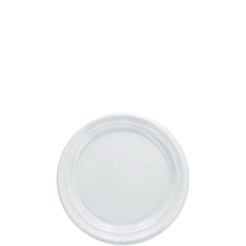 Famous Service Plastic Dinnerware, Plate, 6" dia, White, 125/Pack. Picture 1