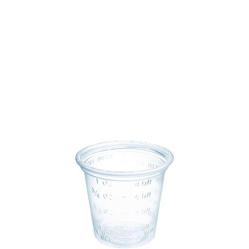 Polystyrene Graduated Medical and Dental Cups, 1 oz, Clear, Graduated, 5,000/Carton. Picture 1