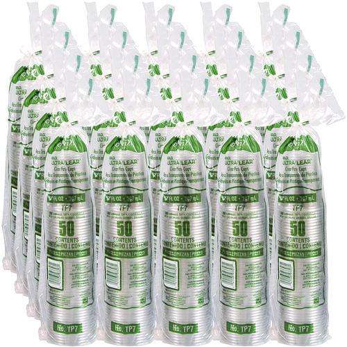 Ultra Clear PETE Cold Cups, 7 oz, Clear, 50/Pack. Picture 3