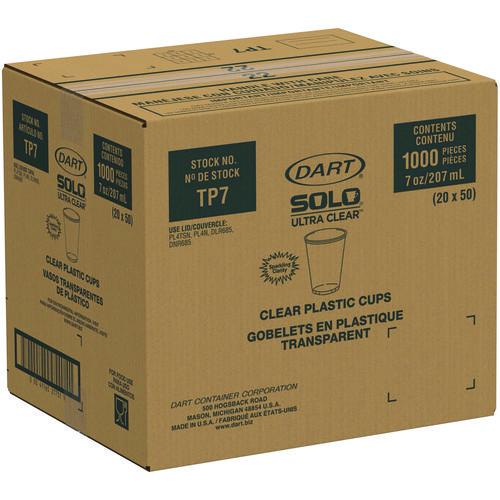 Ultra Clear PETE Cold Cups, 7 oz, Clear, 50/Pack. Picture 4