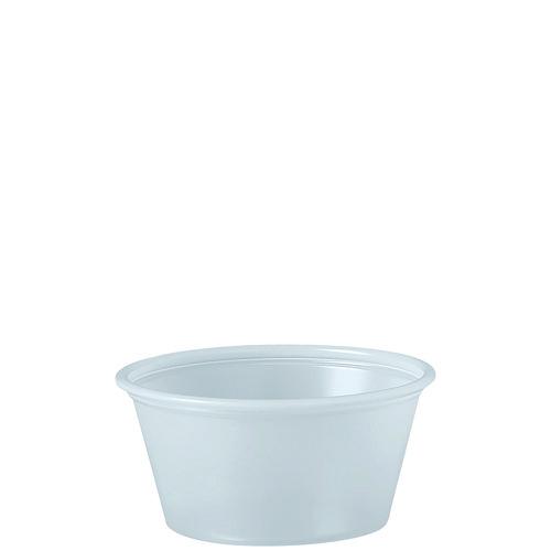 Polystyrene Portion Cups, 2 oz, Translucent, 250/Bag, 10 Bags/Carton. Picture 1