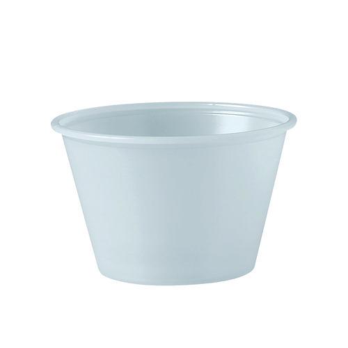 Polystyrene Portion Cups, 4 oz, Translucent, 250/Bag, 10 Bags/Carton. Picture 3