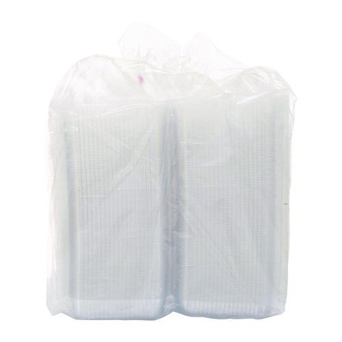 StayLock Clear Hinged Lid Containers, 7.8 x 8.3 x 3, Clear, Plastic, 125/Bag, 2 Bags/Carton. Picture 2