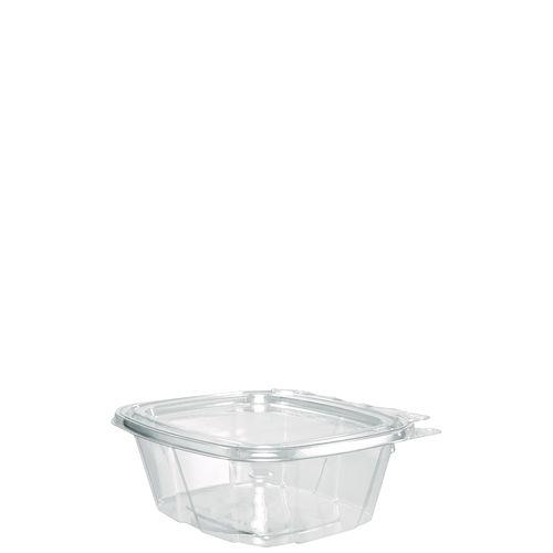 ClearPac SafeSeal Tamper-Resistant/Evident Containers, Flat Lid, 16 oz, 4.9 x 2.5 x 5.5, Clear, Plastic, 100/Bag, 2 Bags/CT. Picture 1
