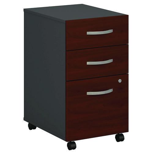 Series C Mobile Pedestal File, Left/Right, 3-Drawers: Box/Box/File, Legal/Letter/A4/A5, Cherry/Gray, 15.75" x 20.25" x 27.88". Picture 1