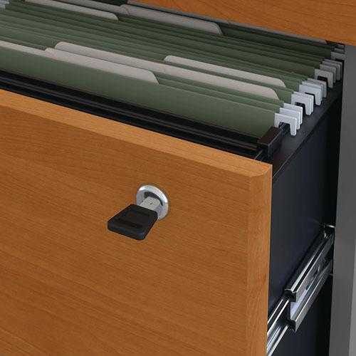 Series C Lateral File, 2 Legal/Letter/A4/A5-Size File Drawers, Natural Cherry/Graphite Gray, 35.75" x 23.38" x 29.88". Picture 3