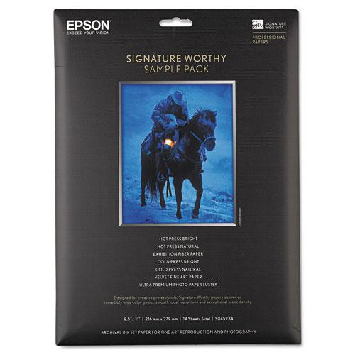 Signature Worthy Paper Sample Pack, 8.5 x 11, Assorted White, 14/Pack. Picture 1