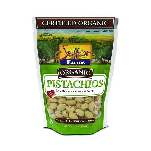 Organic Pistachios, Dry Roasted with Sea Salt, 7 oz Bag, 12/Carton. Picture 1