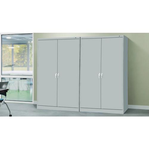 Assembled Jumbo Steel Storage Cabinet, 48w x 18d x 78h, Light Gray. Picture 5