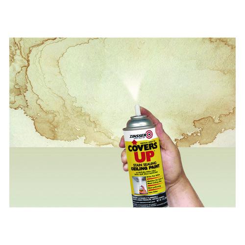 Covers Up Ceiling Paint and Primer, Interior, Flat White, 13 oz Aerosol Can, 6/Carton. Picture 4