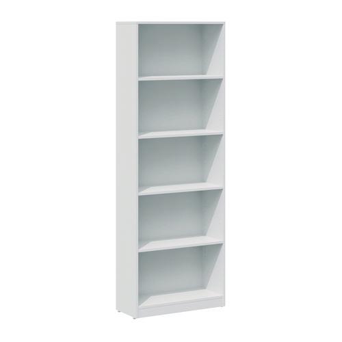Five-Shelf Bookcase, 27.56" x 11.42" x 77.56", White. Picture 1