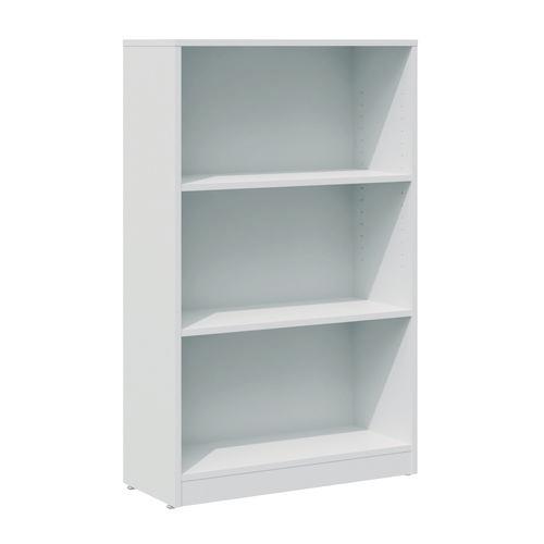 Three-Shelf Bookcase, 27.56" x 11.42" x 44.33", White. Picture 1