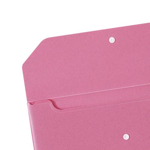 U-Eco Document Holder, 0.59" Expansion, 1 Section, Snap Button Closure, Letter Size, Assorted Colors, 10/Pack. Picture 7