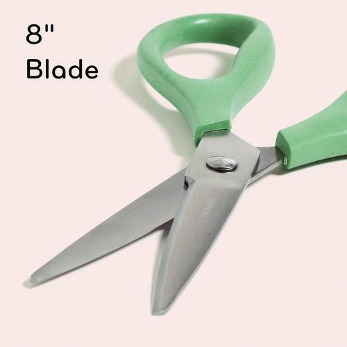 U-Eco Scissors, Concave Tip, 9.45" Long, 3" Cut Length, Assorted Straight Handle, 3/Pack. Picture 3