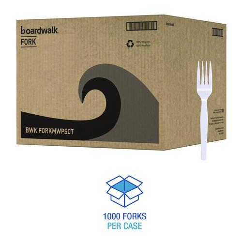 Mediumweight Polystyrene, Fork, White, 10 Boxes of 100/Carton. Picture 4