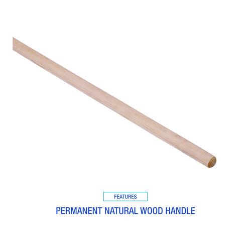 Handle/Deck Mops, #20 White Cotton Head, 54" Natural Wood Handle. Picture 8