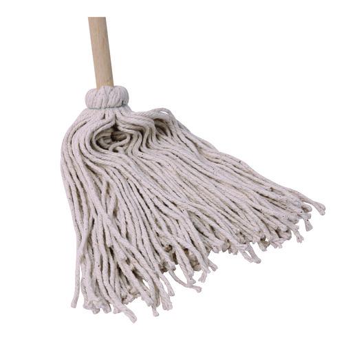 Handle/Deck Mops, #20 White Cotton Head, 54" Natural Wood Handle. Picture 10