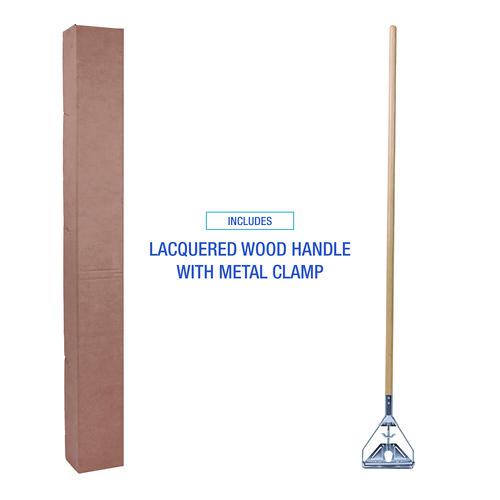 Quick Change Metal Head Mop Handle for No. 20 and Up Heads, 62" Wood Handle. Picture 5