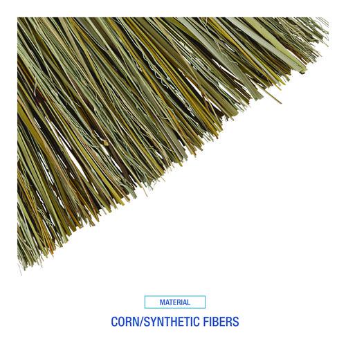 Corn/Fiber Brooms, Corn/Synthetic Fiber Bristles, 36" Overall Length, Gray/Natural, 12/Carton. Picture 5