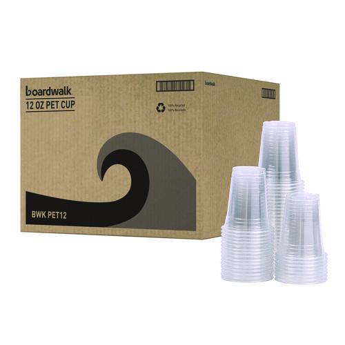 Clear Plastic Cold Cups, 12 oz, PET, 20 Cups/Sleeve, 50 Sleeves/Carton. Picture 5