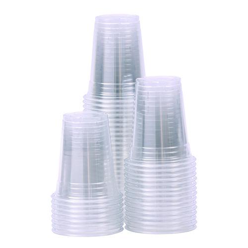 Clear Plastic Cold Cups, 12 oz, PET, 20 Cups/Sleeve, 50 Sleeves/Carton. Picture 8