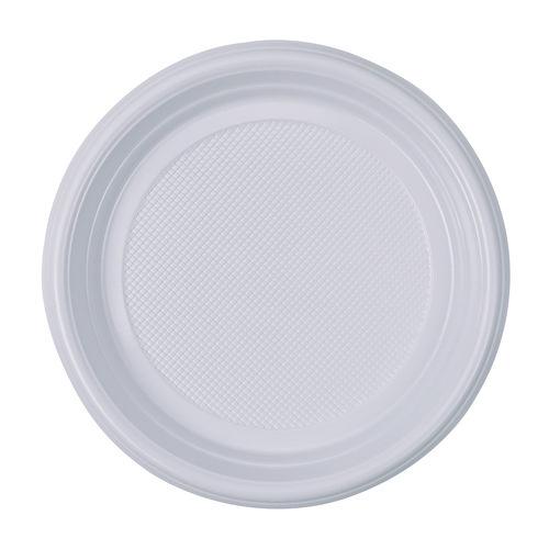 Hi-Impact Plastic Dinnerware, Plate, 9" dia, White, 500/Carton. Picture 6
