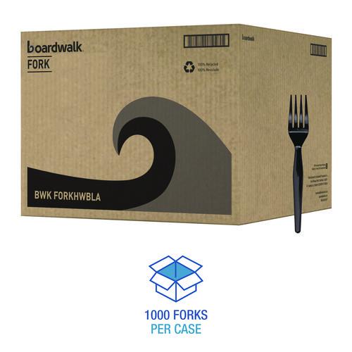 Heavyweight Polystyrene Cutlery, Fork, Black, 1000/Carton. Picture 4