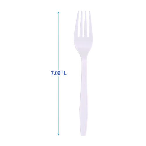 Heavyweight Polypropylene Cutlery, Fork, White, 1000/Carton. Picture 3