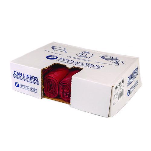 Institutional Low-Density Infectious Waste Can Liners, 10 gal, 1.3 mil, 24" x 23", Red, 25 Bags/Roll, 10 Rolls/Carton. Picture 3
