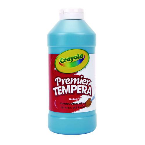 Premier Tempera Paint, Turquoise, 16 oz Bottle. Picture 1