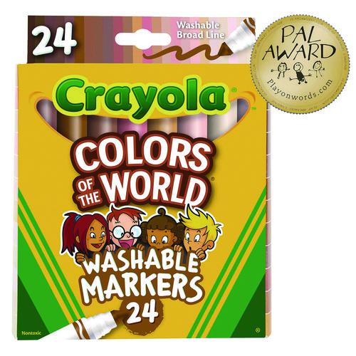 Colors of the World Permanent Markers, Broad Bullet Tip, Assorted Colors, 24/Pack. Picture 2