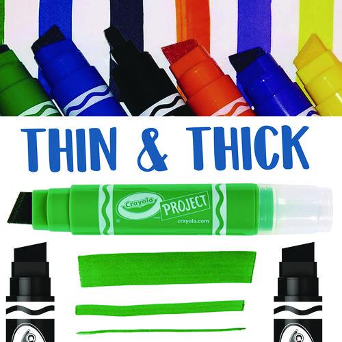 XL Poster Markers, Thin/Thick Chisel Tip, Assorted Classic Colors, 4/Pack. Picture 6