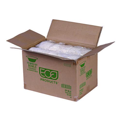 Renewable Sugarcane Bowls, 12 oz, Natural White, 50/Pack, 20 Packs/Carton. Picture 8