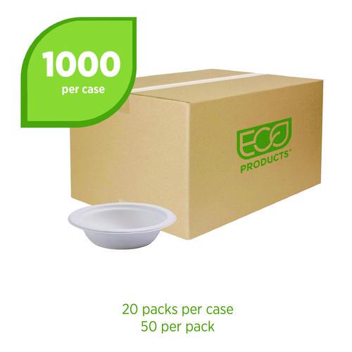 Renewable Sugarcane Bowls, 12 oz, Natural White, 50/Pack, 20 Packs/Carton. Picture 4
