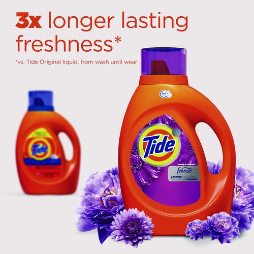 Plus Febreze Liquid Laundry Detergent, Spring and Renewal, 84 oz Bottle, 4/Carton. Picture 2