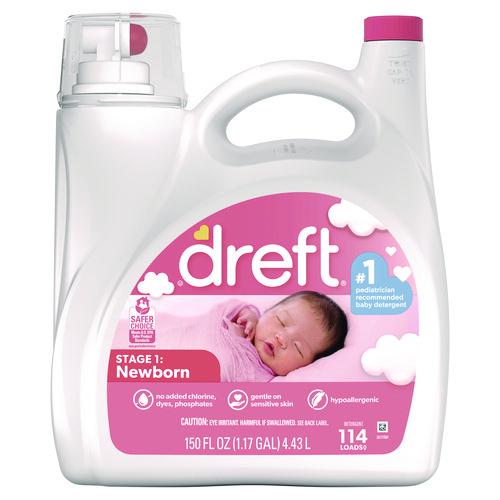 Ultra Laundry Detergent, Baby Powder Scent, 150 oz Bottle, 4/Carton. Picture 1