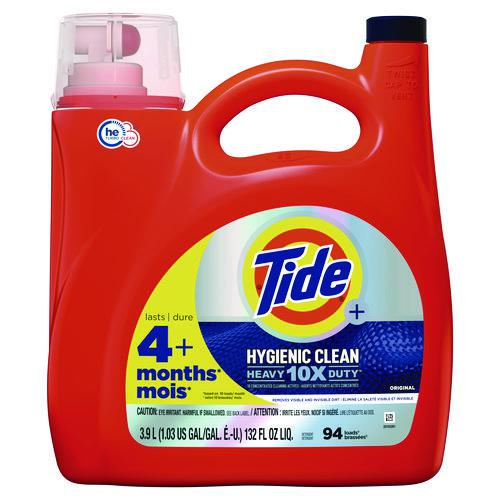Hygienic Clean Heavy 10x Duty Liquid Laundry Detergent, Original Scent, 132 oz Pour Bottle, 4/Carton. Picture 1