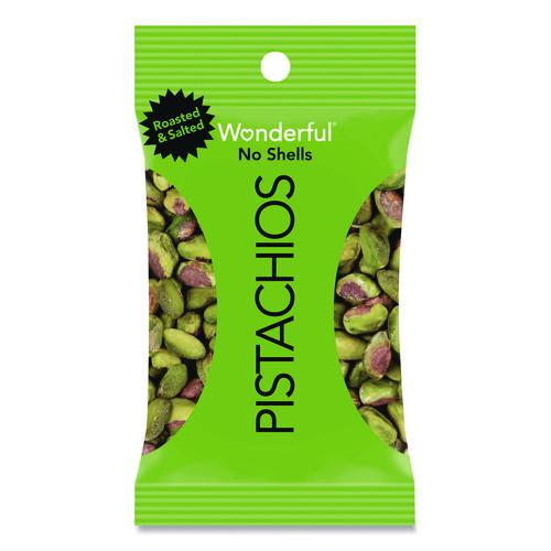 No Shells Roasted and Salted Pistachios Variety Pack, Assorted Flavors, 0.75 oz Bag, 24/Carton. Picture 4