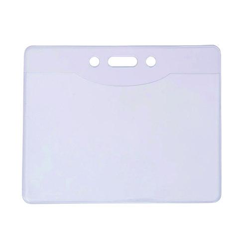 Oversize Badge Holder, Horizontal, Clear, 4 x 2.68 Insert, 50/Pack. Picture 1