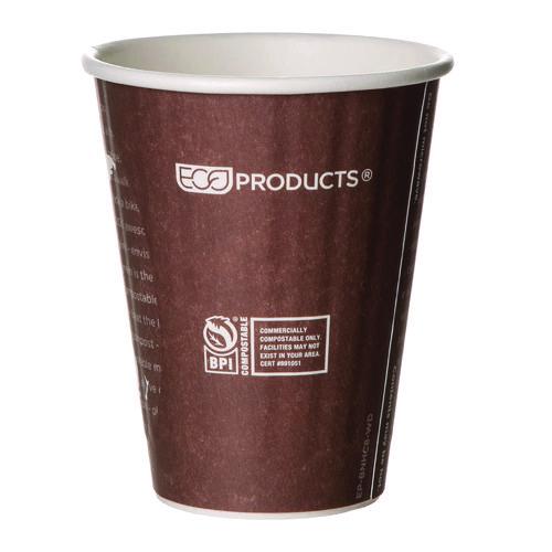 World Art Renewable and Compostable Insulated Hot Cups, PLA, 8 oz, 40/Pack, 20 Packs/Carton. Picture 1