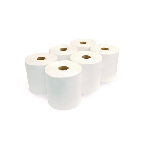 Boardwalk Green Universal Roll Towels, 1-Ply, 8" x 800 ft, Natural White, 6 Rolls/Carton. Picture 3