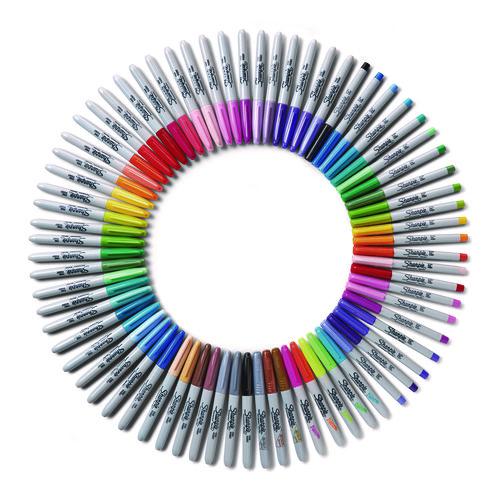 Permanent Markers Ultimate Collection, Assorted Tip Sizes/Types, Assorted Colors, 72/Pack. Picture 2