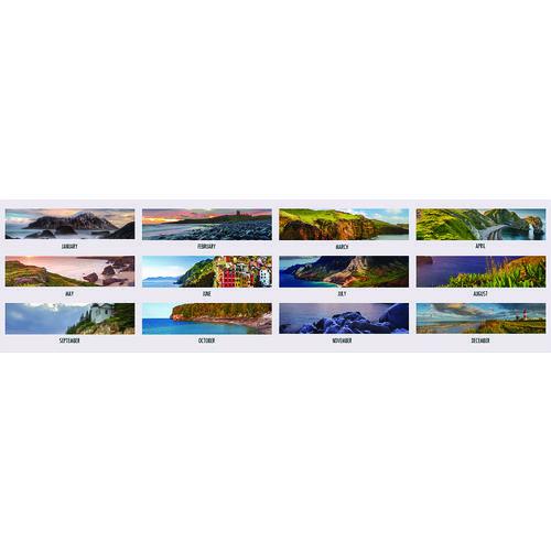 Earthscapes Recycled Monthly Desk Pad Calendar, Coastlines Photos, 22 x 17, Black Binding/Corners,12-Month (Jan-Dec): 2024. Picture 3