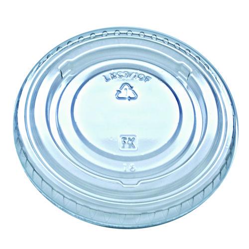 Kal-Clear/Nexclear Drink Cup Lids, Flat Lid with No Slot, Fits 9 to 10 oz Cold Cups, Clear, 2,500/Carton. Picture 1