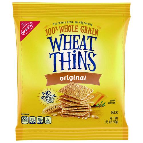 Wheat Thins Crackers, Original, 1.75 oz Bag, 72/Carton. Picture 2