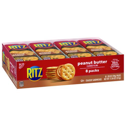 Ritz Peanut Butter Cracker Sandwiches, 1.38 oz, 8/Pack. Picture 1