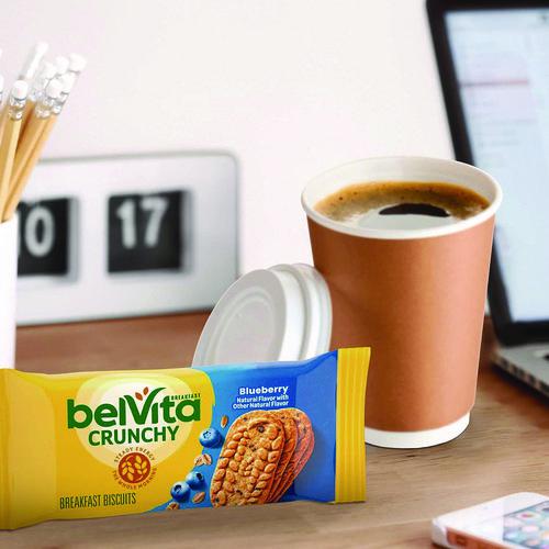 belVita Breakfast Biscuits, 1.76 oz Pack, Blueberry, 8 Packs/Box, 8 Boxes/Carton. Picture 7
