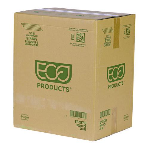PLA Straws, 7.75", 400/Pack, 24 Packs/Carton. Picture 2