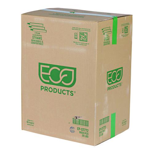 Wrapped Straw, 7.75", Green, Plastic, 9,600/Carton. Picture 2